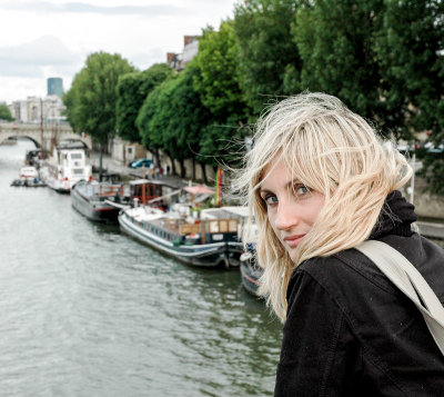 Aneta on Pont des Arts, Paris