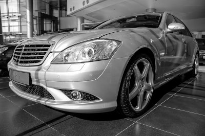 S 350 in Nasser Bin Khaled's Mercedes Showroom, Doha