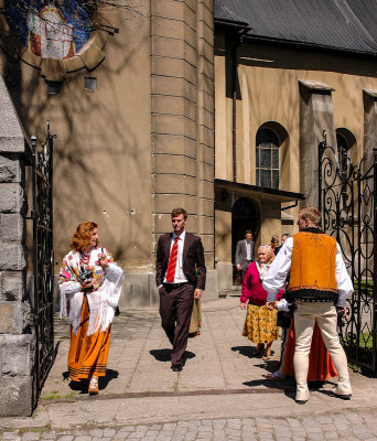 Sunday morning at the church in Szaflary