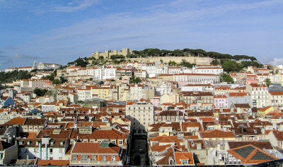 View of Alfama over Baixa, Lisbon