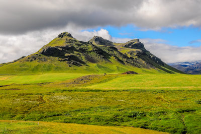 View towards Búrfell, Mýrdalur