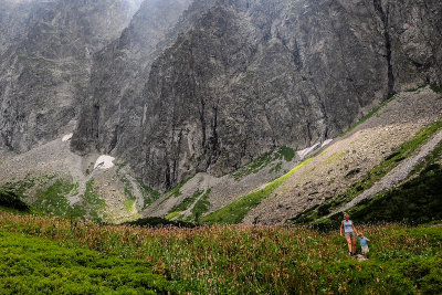 Aneta with Aleksander, Upper Javorova Valley