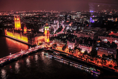 The West End with Westminster Palace, London