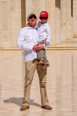 Me with Aleksander, The Grand Mosque in Muscat