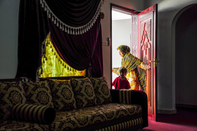 Aleksander with Naglaa's sister, the new house