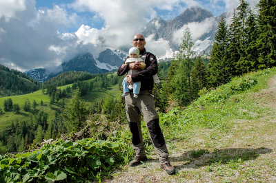 Me with Aleksander, Hocher Dachstein 2995m behind