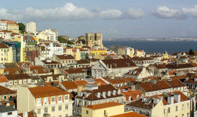 View of Alfama over Baixa, Lisbon