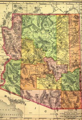 Arizona Territory  Railroads 1895