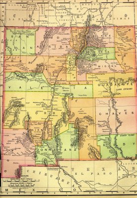 New Mexico Territory Railroads 1895 