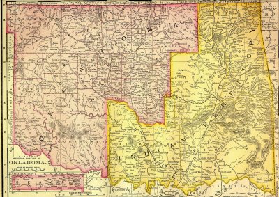 Oklahoma Territory Railroads 1895 
