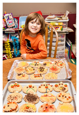 Pumpkin cookies for school party