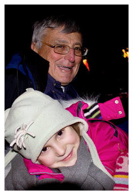 With Grandpa at Frosty Fest