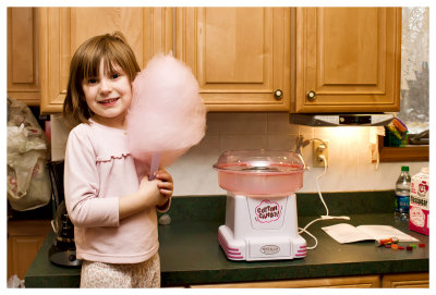 Firing up the cotton candy maker!