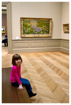 Norah with Monet's Water Lilies