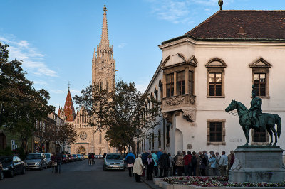 Hadik Andras Statue And Matthias Church