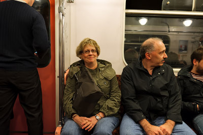 Steph And Dan In SubwayTrain