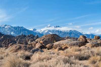 Alabama Hills And Sierra Nevada Mountains