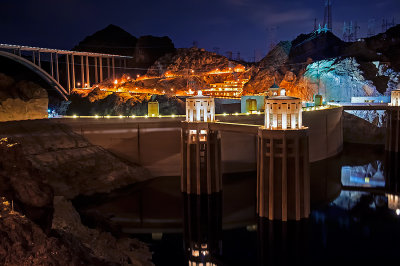 Hoover Dam At Night