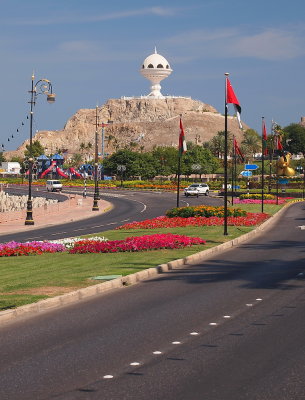 giant incense burner on the way to old Muscat