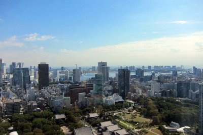 A south-east view from Tokyo tower