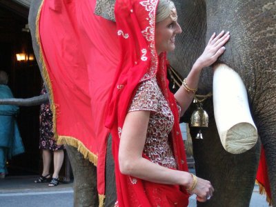 the bride with an elephant 