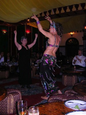 m with belly dancer 