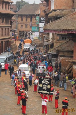 Wedding procession in Nepal