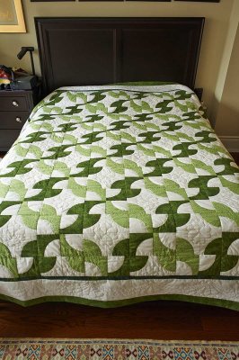 my 18-th quilted bed cover