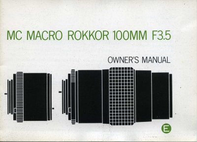 Minolta Macro Rokkor-QE 100/3.5