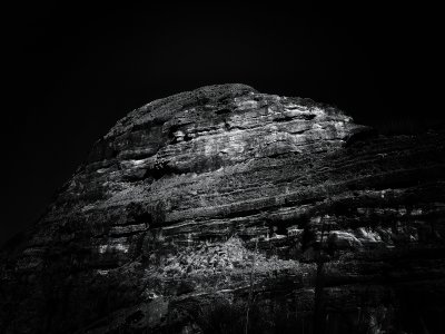 cliff at dark night