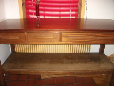 Solid Mahogany Oak Desk Bench