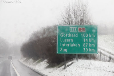 Op weg naar Luzern, onze eerste stop