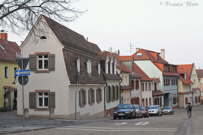 Straatje met oude huizen