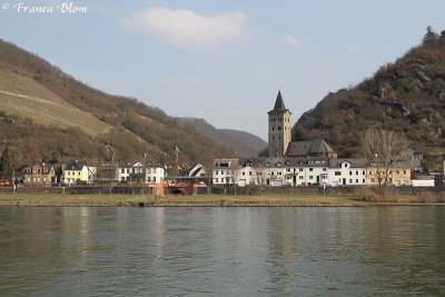 Mooi dorpje langs de Rijn