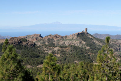 Roque Nublo, Mt Tiede from Alto de Campaniaro 1926m.jpg