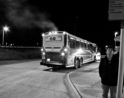 Broken down bus