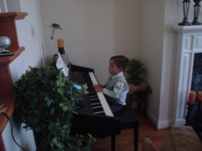 Cooper at his piano recital