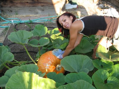 Her giant pumpkin