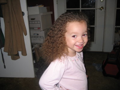 Just after taking her braids out