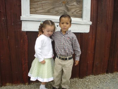 Cooper and Leila before church
