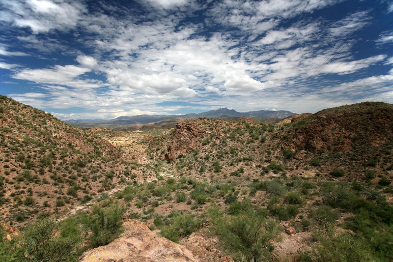 Looking into the Central Superstition Mountains