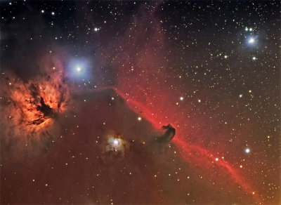 The Horsehead and Flame Nebula in Orion