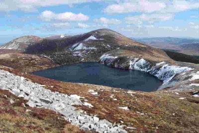 The Mournes and other mountains.