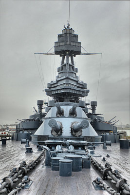 Battleship Texas on the bow