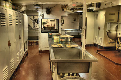 Battleship Texas lower level galley