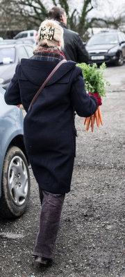 Carefully carrying carrots