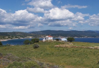 Agios Fokas with Vatera in the background