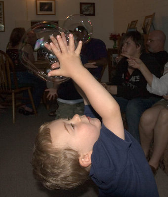 Jack catches a double bubble