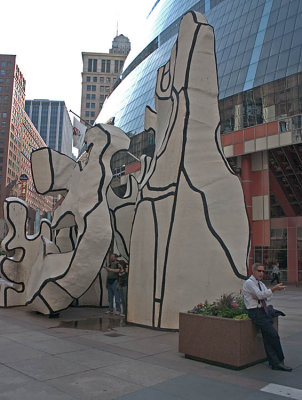 Jean Dubuffet's Monument with Standing Beast The beasts within are Mary and Tom