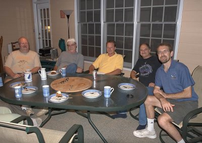 Some of the Atlanta astronomers--Rich Jakiel, David Riddle, Keith Burns, Alex Langoussis, and Tom Polakis (Arizona astronomer)